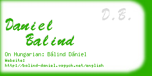 daniel balind business card